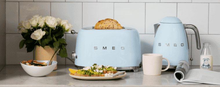 country kitchen kettle and toaster