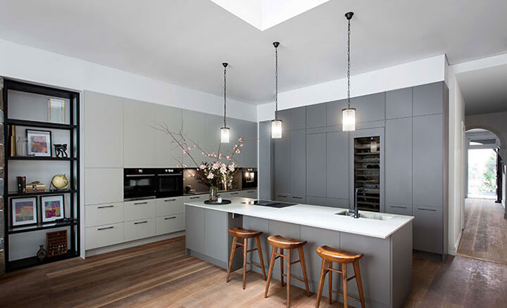 Contemporary natural toned kitchen with a tonne of storage