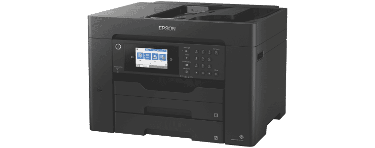 The Epson WorkForce Multifunctional Printer WF-7845 prints quickly and in A3