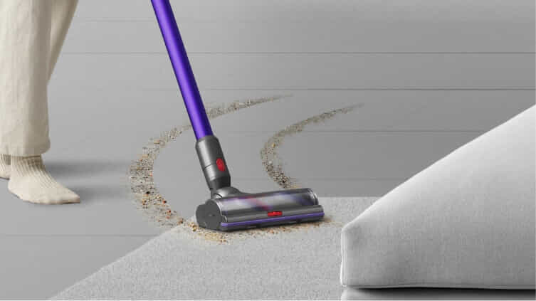 The Digital Motorbar cleaner head on the dyson gen5detect absolute stick vacuum. 