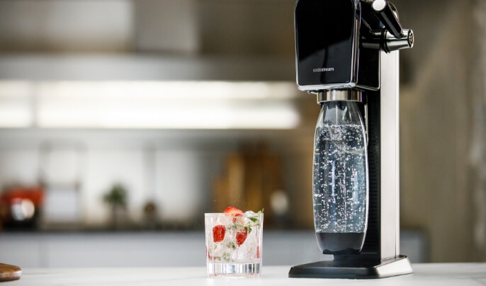  SodaStream Gaia Sparkling Water Maker, Black: Home & Kitchen