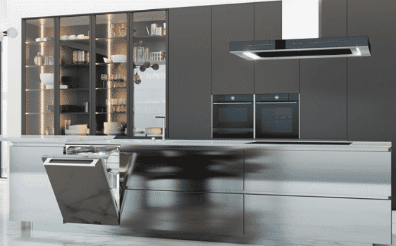 ASKO Craft Ovens in wood grain kitchen