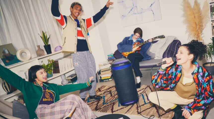 People having a party using their Sony XV800 X-Series Portable Party Speaker