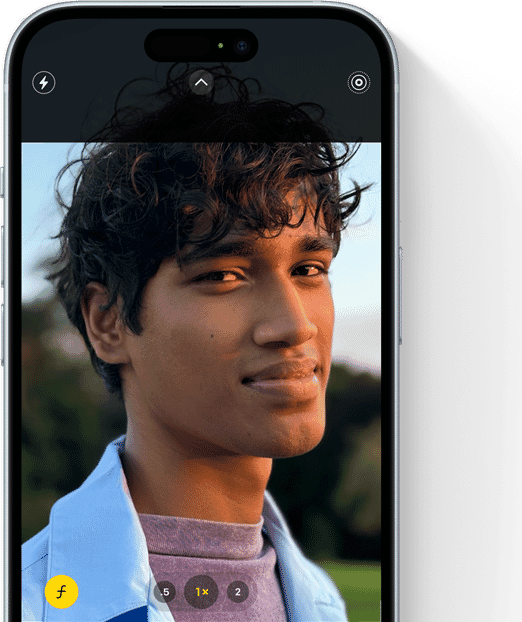 iPhone 15 showing portrait picture mode