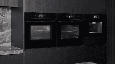 Bosch series 8 ovens and coffee maker in a modern