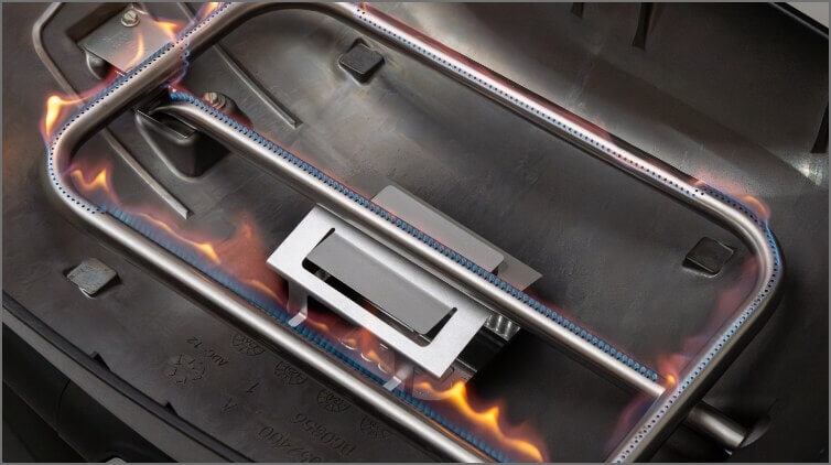 A close up of the burners on a Weber BBQ | The Good Guys