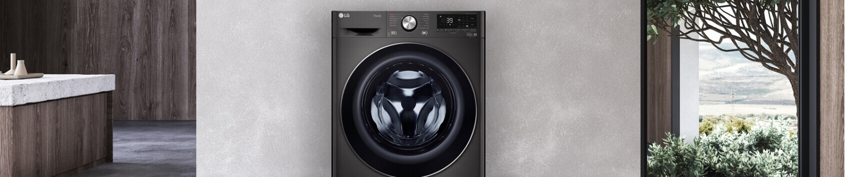 LG 5-star washing machine that is energy efficient in a green household.