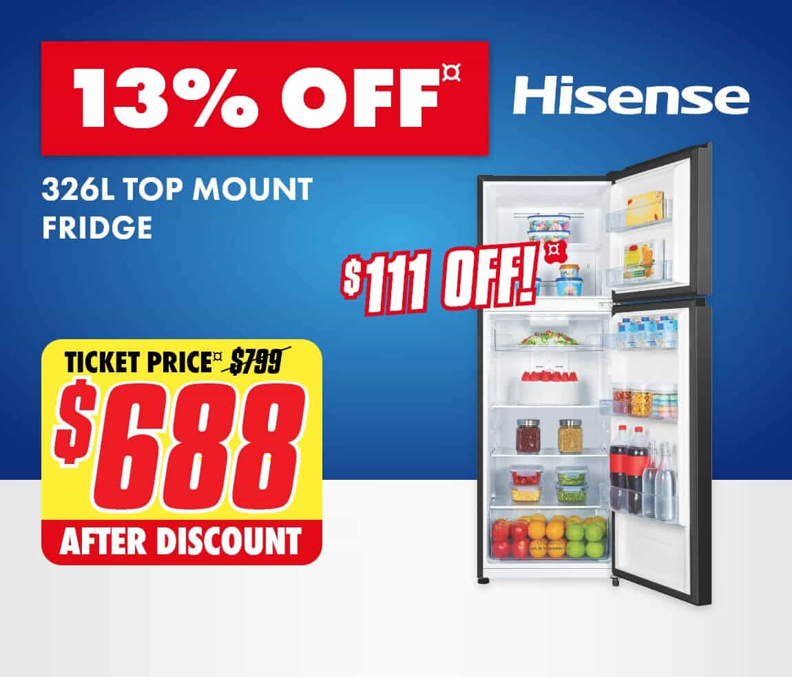 Hisense 326L Top Mount Refrigerator