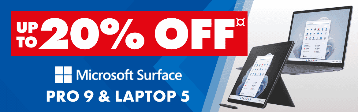 Up to 20% Off Microsoft Surface Pro 9 and Laptop 5