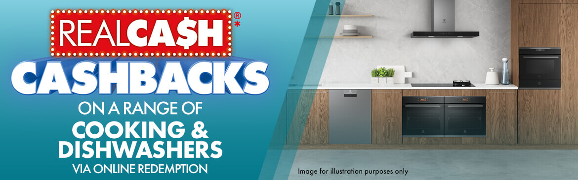 Realca$h Cashback on a range of Cooking & Dishwashers 