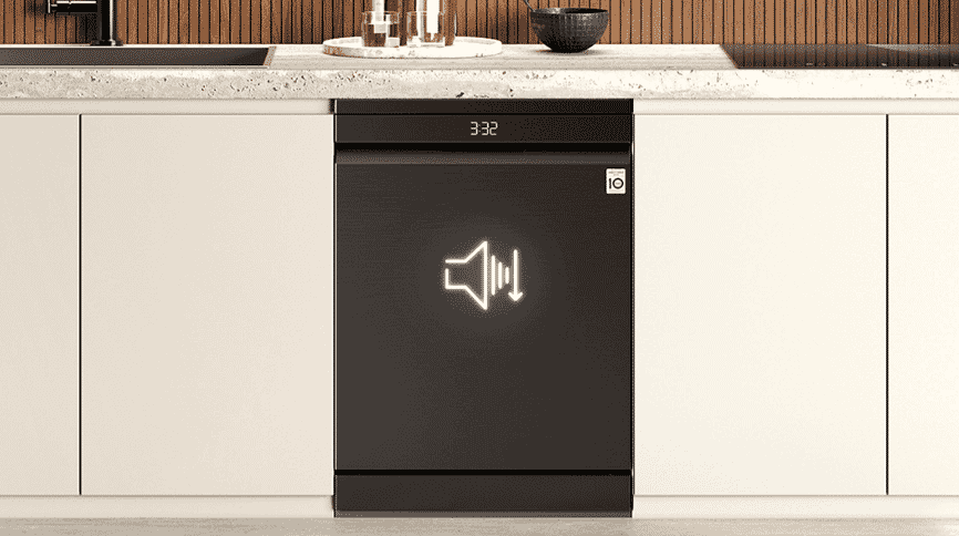 LG's QuadWash Dishwasher operating quietly