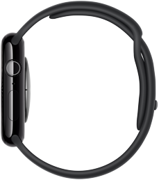 The right side of an Apple Watch Series 10 showing its thinness