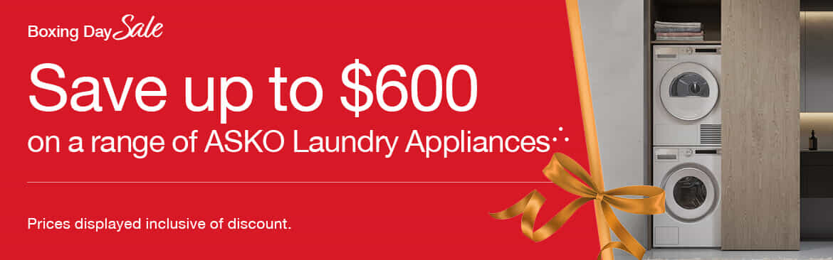 Save up to $600 on selected ASKO Laundry Appliances