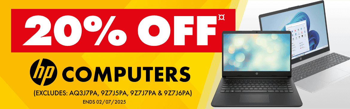 20% off HP Computers (Excludes AQ3J7PA, 9Z7J5PA, 9Z7J7PA & 9Z7J6PA)