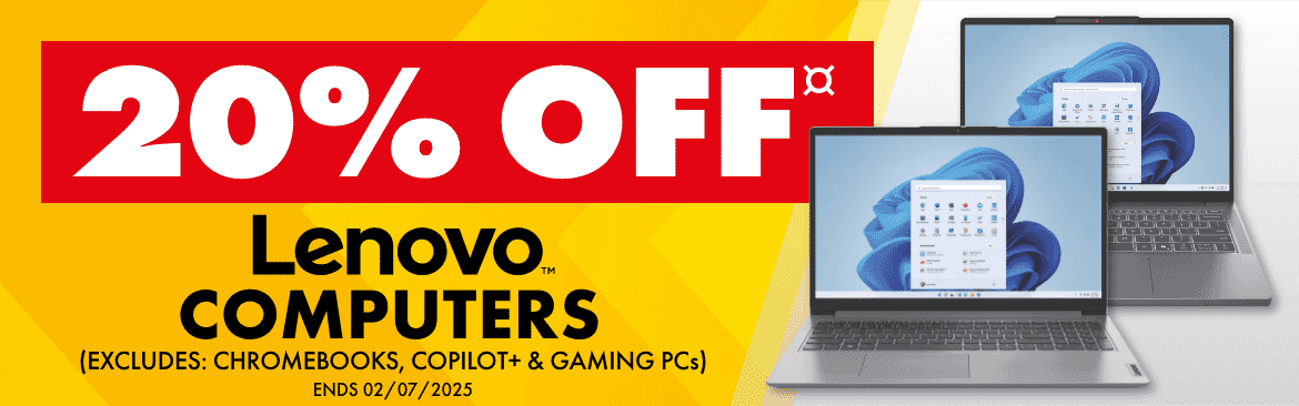 20% off Lenovo Computers (Excludes Chromebooks, CoPilot+ & Gaming PC's)