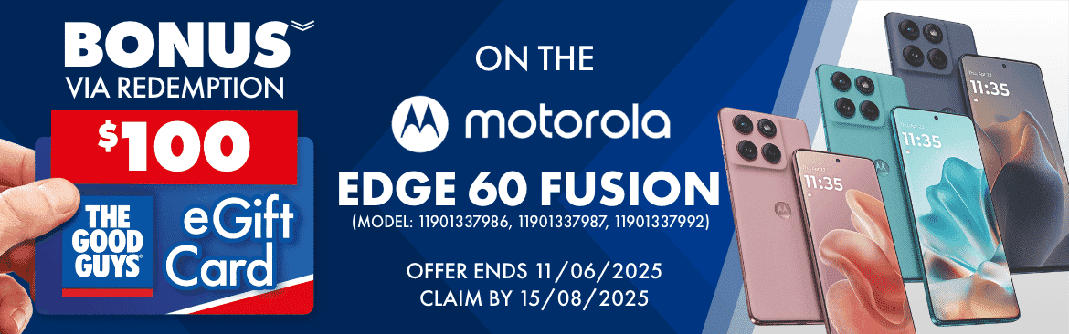 BONUS $100 eGift Card On the Motorola Edge 60 Fusion Via Redemption