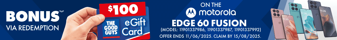 BONUS $100 eGift Card on the Motorola Edge 60 Fusion Via Redemption