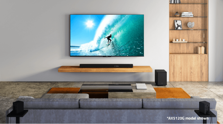 Hisense soundbar paired with Hisense TV