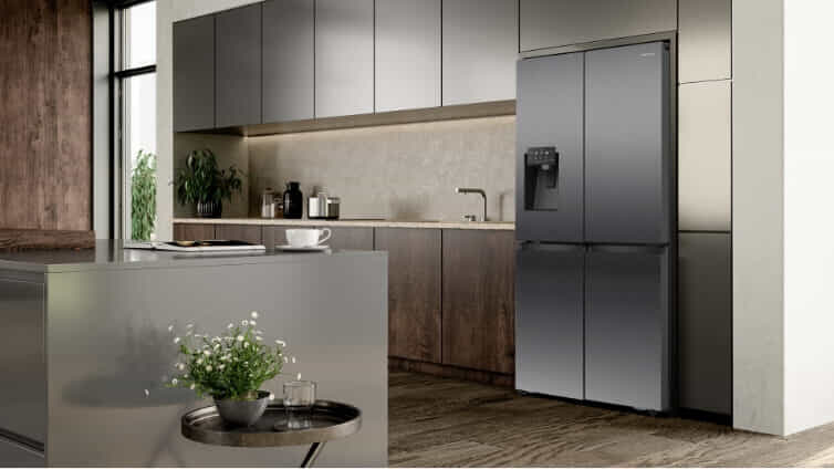 Hisense Bottom Mount Fridge in a modern kitchen