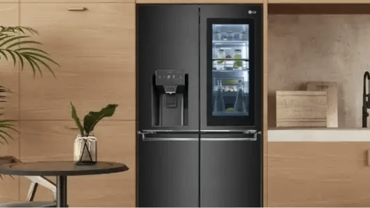 Lifestyle image of an LG InstaView Fridge