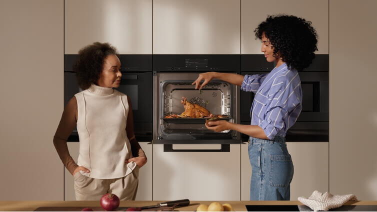 a stylish miele oven in a modern kitchen