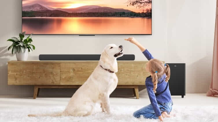 TCL Soundbars: A TCL soundbar plays music from a concert on a TCL TV. 