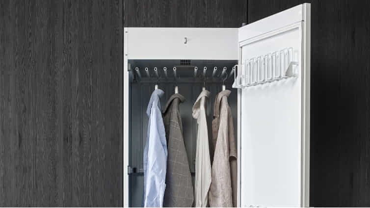 A look inside a ASKO Heat pump dryer Drying Cabinet.