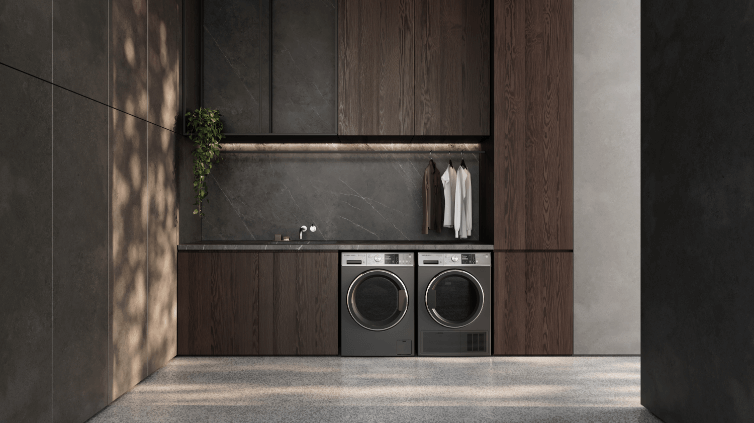 Fisher & Paykel graphite laundry range.