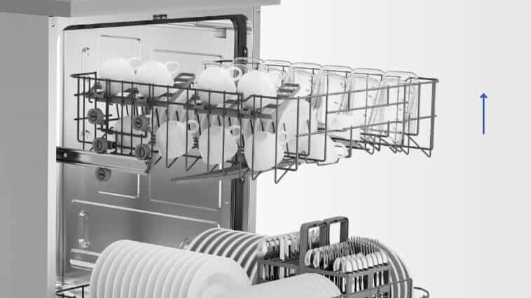 Interior of Haier dishwasher