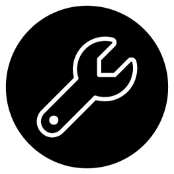 Tool icon for simple setup.