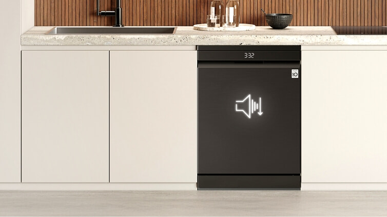 LG's QuadWash Dishwasher operating quietly