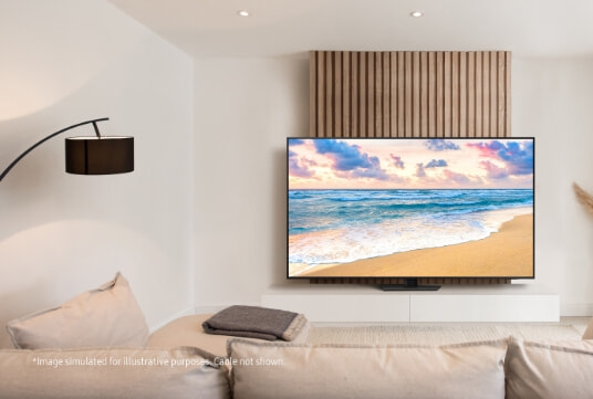 Close up of a Samsung 2024 TV.