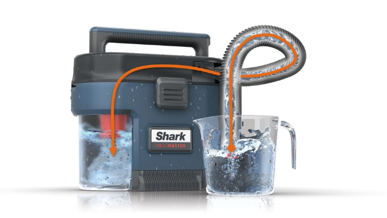 closeup of inside of Shark MessMaster Portable Wet/Dry Vacuum