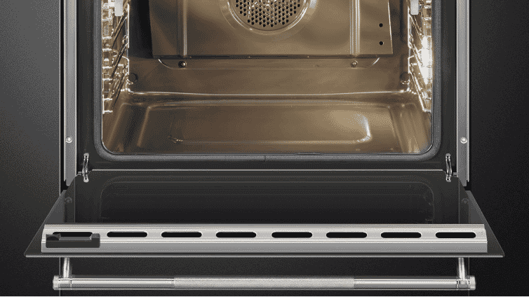 Close up of inside of Smeg oven.