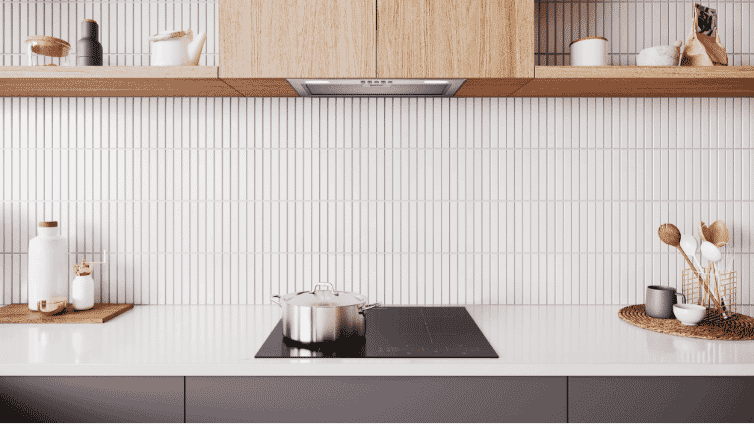 Lifestyle image of a pot cooking on a Westinghouse induction cooktop.