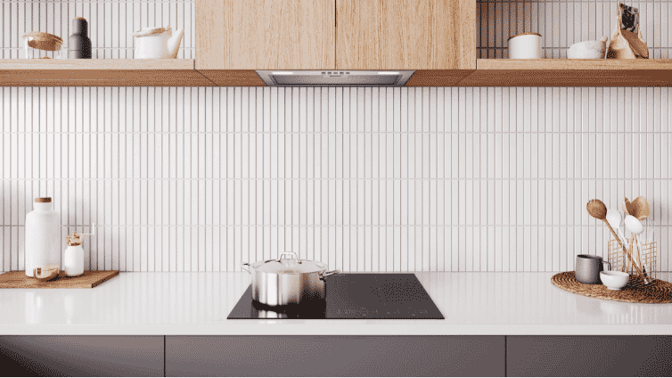 Lifestyle image of a pot cooking on a Westinghouse induction cooktop.