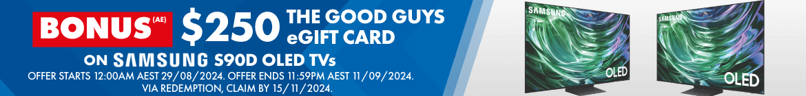 BONUS $250 The Good Guys eGift Card On Purchase Of Samsung S95D OLEd TVs