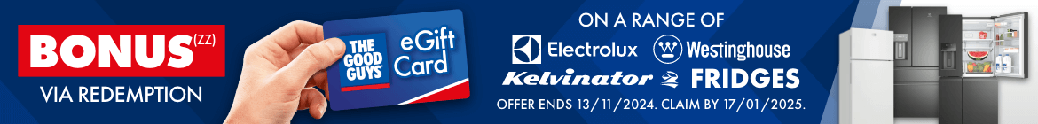 Bonus eGift Card On A Range Of Electrolux, Westinghouse & Kelvinator Fridges