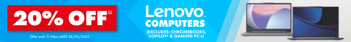 20% off Lenovo Computers (Excludes Chromebooks, Copilot+ & Gaming PC's)