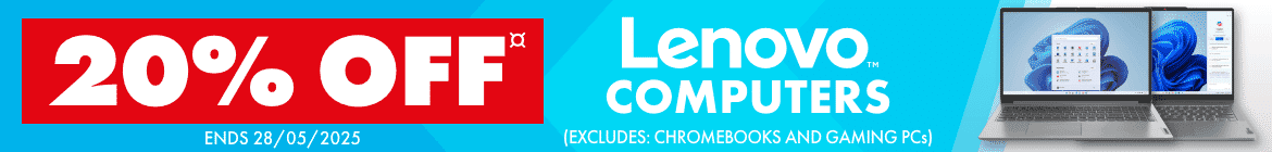 20% Off Lenovo Computers (excludes Chromebooks & Gaming PC's)