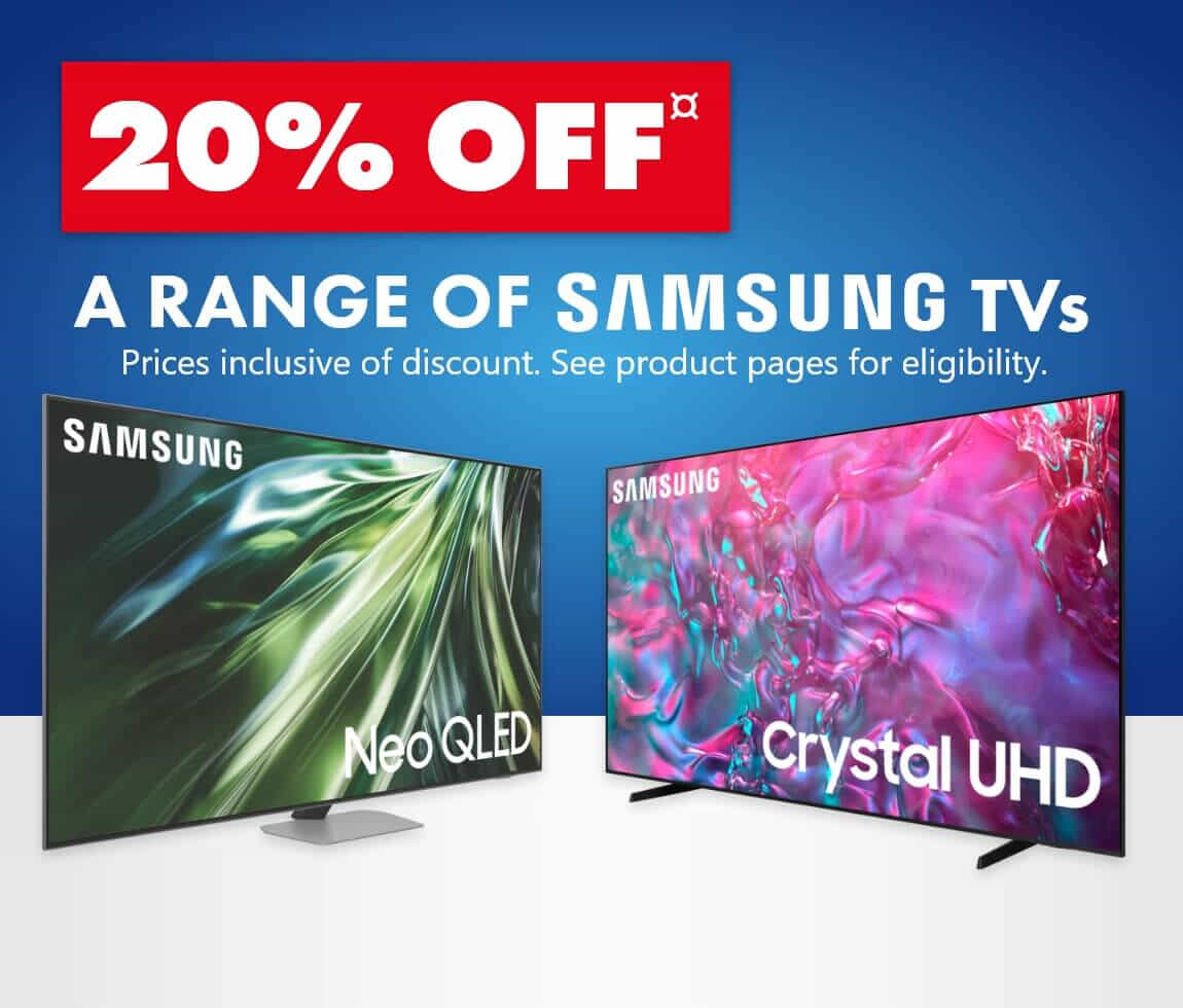 20% off Samsung TVs