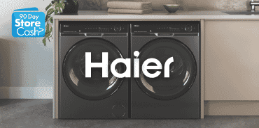 Earn 90 Day Storecash> on the Haier 12kg Front Load Washer