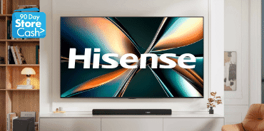 Earn 90 Day Storecash> on the Hisense U6QAU ULED Mini LED 4K QLED Smart TV 2025 range