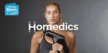 Earn 90 Day StoreCash> on the Homedics Pro Massage Gun