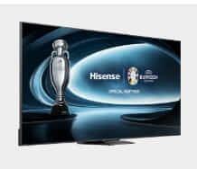 Close up of Hisense's new TV.