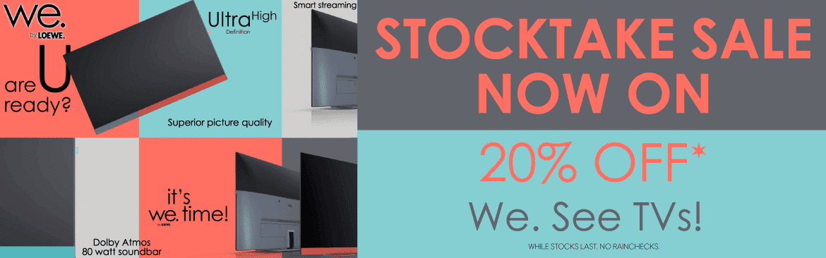 Stocketake Sale - 20% off Loewe We. See TVs