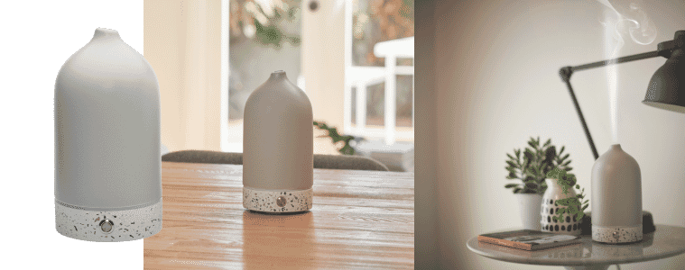 Ellia Pure Aroma Diffuser Ceramic & Terrazzo- Grey