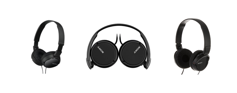 Product images of the Sony On-Ear headphones