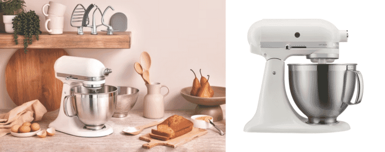 A lifestyle and product image of the KitchenAid Stand Mixer