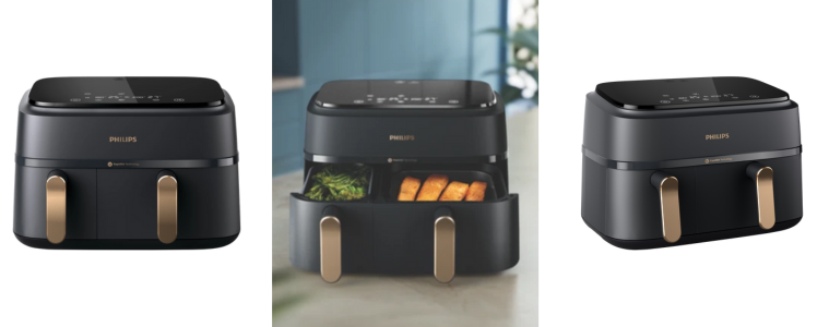 Product images of the Philips Series 3000 Dual Basket Airfryer XXXL Black/Copper